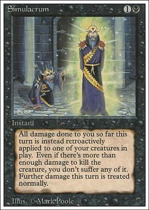 Magic the Gathering: Revised (Base Set) card 130 Simulacrum