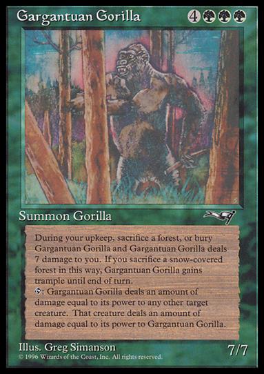 Magic the Gathering: Alliances (Base Set) card 91 Gargantuan Gorilla