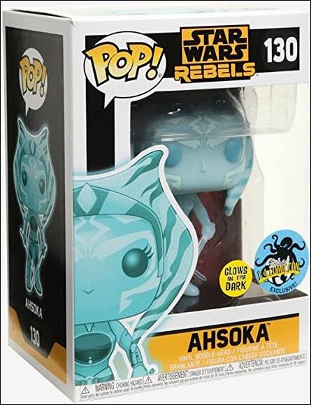 POP! Star Wars figure 130-B Ahsoka (Glow) LA Comic Con Exclusive