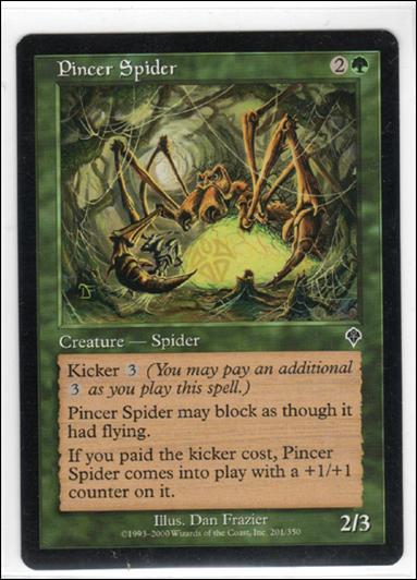 Magic the Gathering: Invasion (Base Set) card 201 Pincer Spider