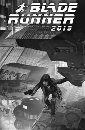 Blade Runner 2019 issue 9-E Tommy Lee Edwards Black & White Cover