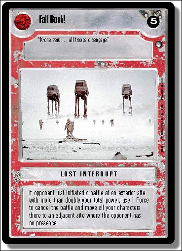 Star Wars: Hoth Limited (Base Set) card 122 Fall Back!