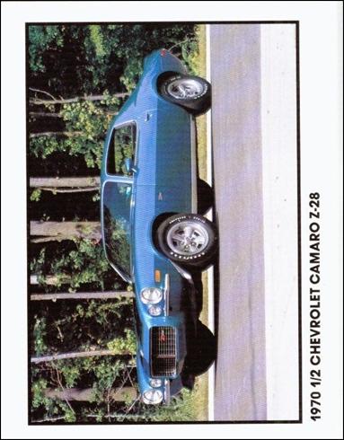Muscle Cars (Base Set) card 26 1970 1/2 Chevrolet Camaro Z/28