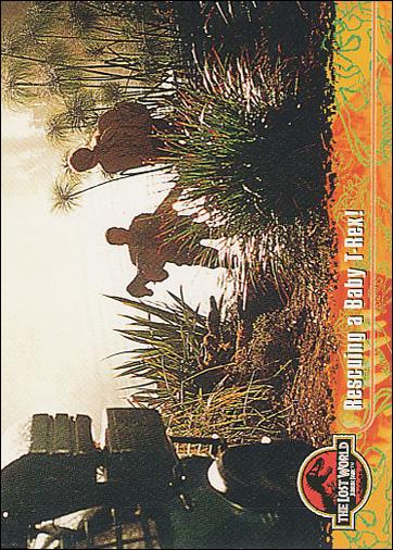 Lost World: Jurassic Park (Base Set) card 16 Rescuing a Baby T-Rex!