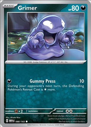 Pokemon: Scarlet & Violet - 151 (Base Set) card 088/165 Grimer