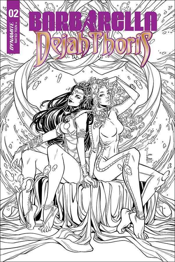 Barbarella / Dejah Thoris issue 2-H Laura Braga 1:30 Black & White Cover