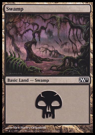 Magic the Gathering: 2011 Core Set (Base Set) card 240 Swamp