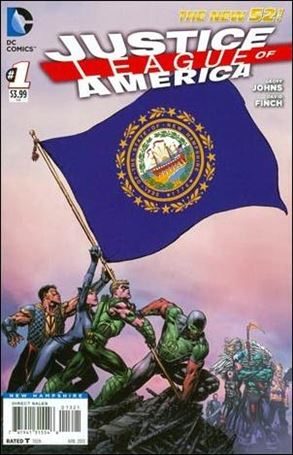 Justice League of America (2013)  issue 1-ND New Hampshire State Flag Cover