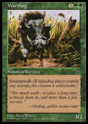 Magic the Gathering: Visions (Base Set) card 124 Warthog