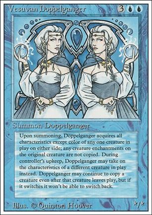Magic the Gathering: Revised (Base Set) card 88 Vesuvan Doppelganger