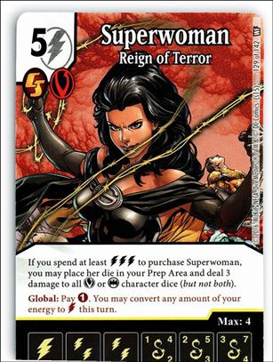 DC Comics Dice Masters World's Finest card 129 Superwoman: Reign of Terror