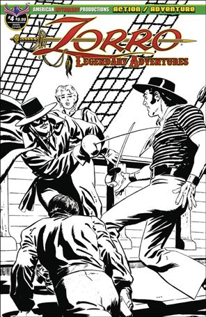 Zorro: Legendary Adventures issue 4-B Black & White Cover 1/350