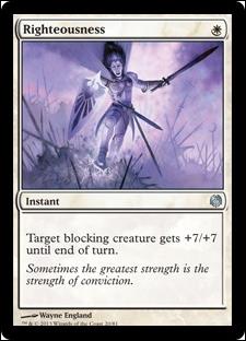 Magic the Gathering: Duel Decks: Heroes vs. Monsters (Base Set) card 20 Righteousness