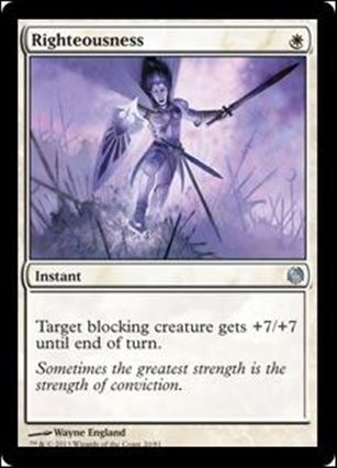 Magic the Gathering: Duel Decks: Heroes vs. Monsters (Base Set) card 20 Righteousness