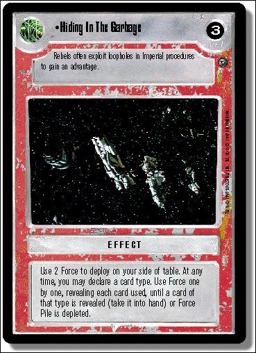 Star Wars: Dagobah Limited (Base Set) card 112 Hiding In The Garbage