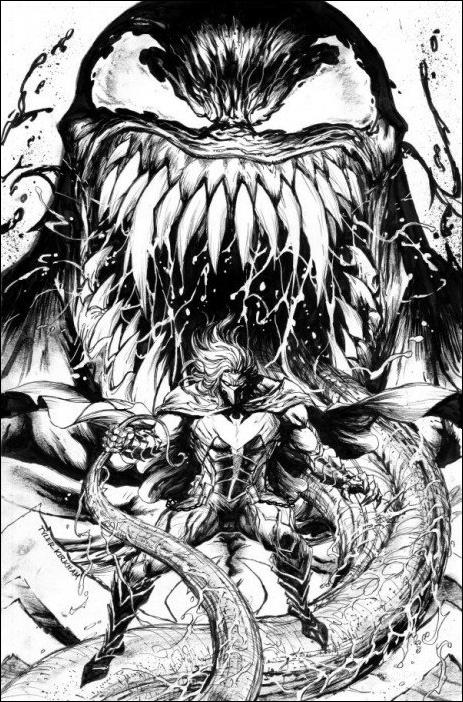 Venom (2018) issue 26-JI Tyler Kirkham Unknown Comics B&W Cover