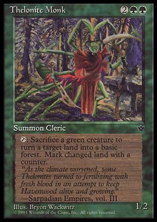 Magic the Gathering: Fallen Empires (Base Set) card 77 Thelonite Monk