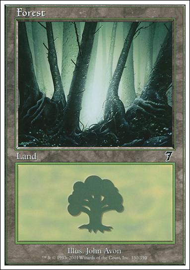 Magic the Gathering: 7th Edition (Base Set) card 330 Forest