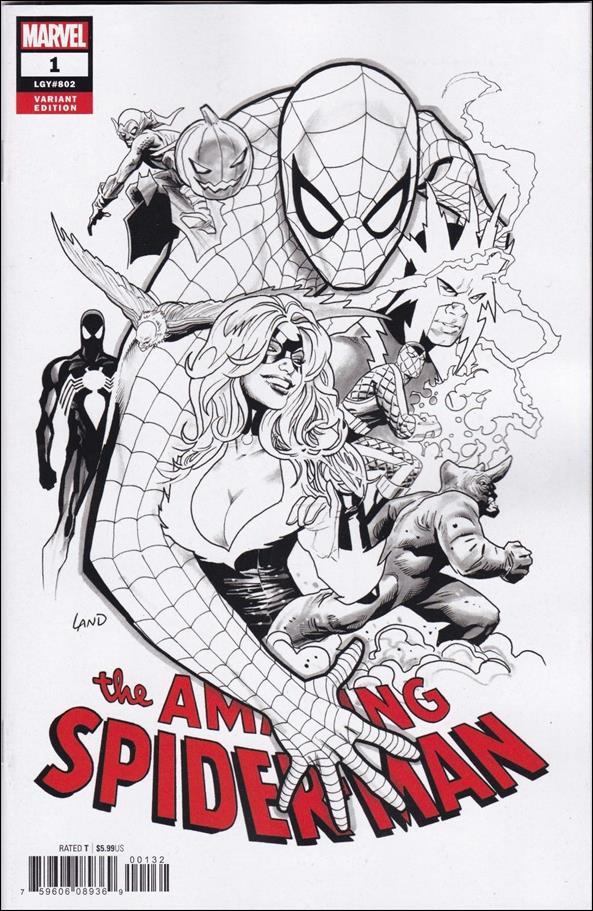 Amazing Spider-Man (2018) issue 1-E Greg Land Black and White Party Cover