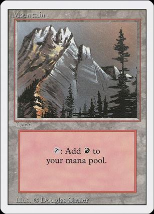 Magic the Gathering: Revised (Base Set) card 295-B Mountain