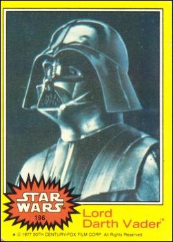 Star Wars: Series 3 (Base Set) card 196 Lord Darth Vader