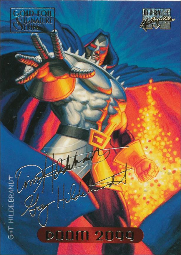 1994 Marvel Masterpieces (Gold-Foil Signature Parallel Base Set) card 33 Doom 2099