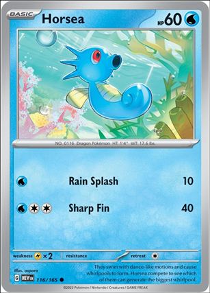 Pokemon: Scarlet & Violet - 151 (Base Set) card 116/165 Horsea