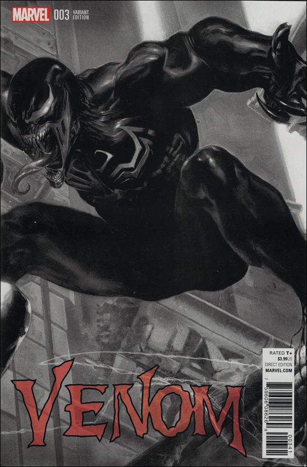 Venom (2017) issue 3-D Gabriele Dell'Otto Shared B/W Cover 1/1500