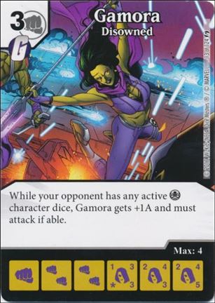 Marvel Dice Masters Guardians of the Galaxy  card 13 Gamora: Disowned 