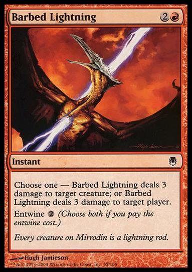Magic the Gathering: Darksteel (Base Set) card 55 Barbed Lightning