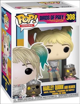 POP! Heroes figure 308 Harley Quinn and Beaver