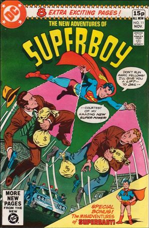 New Adventures of Superboy issue 11-B UK Price Cover