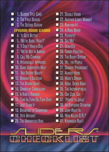 Sliders (Base Set) card 72 Checklist