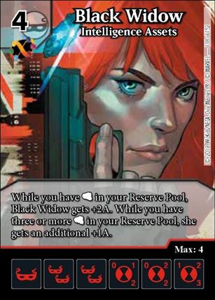 Marvel Dice Masters  Avengers Infinity Gauntlet card 138 Black Widow: Intelligence Assets