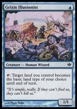 Magic the Gathering: Conflux (Base Set) card 29-B Grixis Illusionist (Foil)