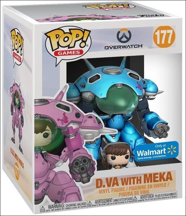 POP! Games figure 177-D D.Va with MEKA (Blueberry Walmart Exclusive)
