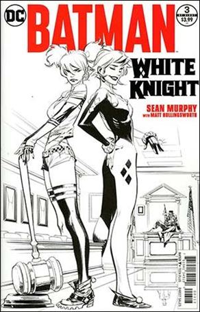 Batman: White Knight issue 3-D Harley Quinn Black & White Cover (3rd Printing)