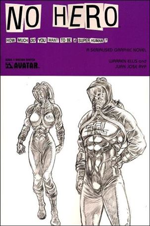 No Hero issue 7-D Design Sketch Cover