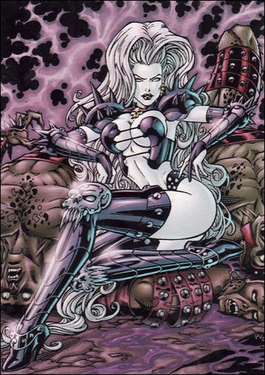 Lady Death and the Women of Chaos!: Love Bites (Base Set) card 4 Kneel