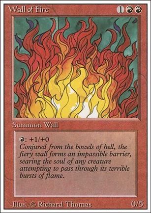 Magic the Gathering: Revised (Base Set) card 183 Wall of Fire