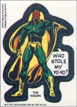 Marvel Super Heroes Stickers (Base Set) card NN35 The Vision - 
