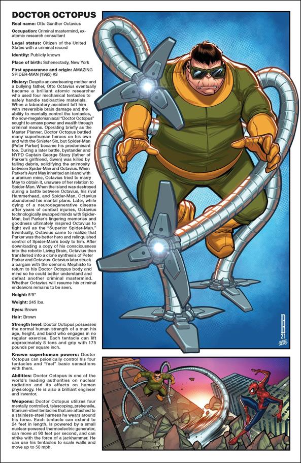 Amazing Spider-Man (2018) issue 70-C David Baldeon Marvel Handbook Cover