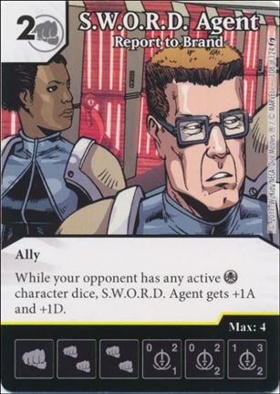 Marvel Dice Masters Guardians of the Galaxy  card 108 S..W.O.R.D. Agent: Report to Brand