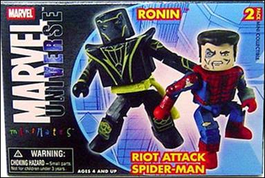Marvel Minimates figure 34 Ronin and Riot Attack Spider-Man