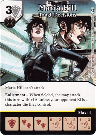 Marvel Dice Masters Civil War card 117 Maria Hill: Tough Decisions