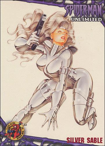 1997 Fleer Ultra Spider-Man (Base Set Red) card 59 Silver Sable