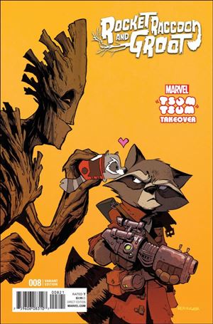 Rocket Raccoon & Groot issue 8-B Brian Kesinger Tsum Tsum Cover