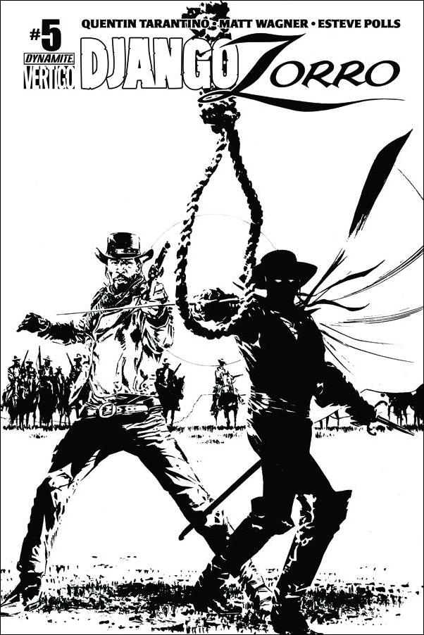 Django/Zorro issue 5-E Butch Guice 1:15 Black & White Cover