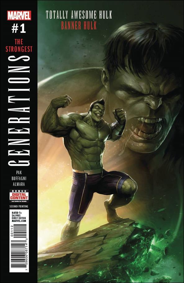 Generations: Banner Hulk & the Totally Awesome Hulk issue 1-F Francesco Mattina Cover (Second Printing)