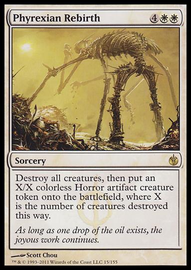 Magic the Gathering: Mirrodin Besieged (Base Set) card 15 Phyrexian Rebirth